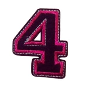 Aplike Ütü İle Yapışan 4  Rakamı  Arma 4x4 cm