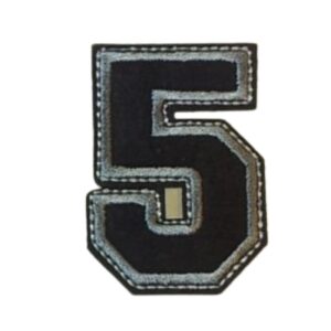 Aplike Ütü İle Yapışan 5  Rakamı  Arma 4x4 cm